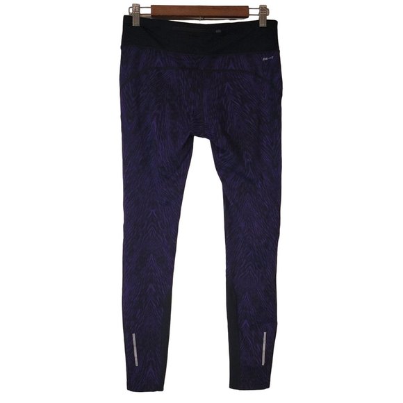 Nike Workout Leggings Purple Black Running Yoga Pants Women's Size Medium‎ - Picture 3 of 6